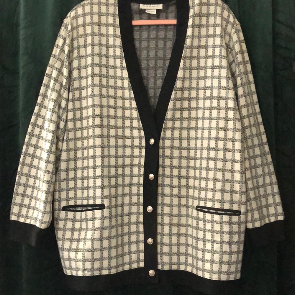 Vintage checked cardigan